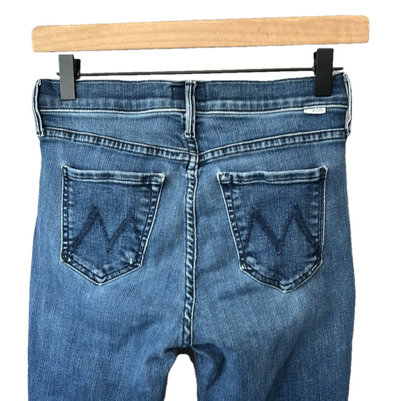 MOTHER Rascal Ankle Snippet Blue Jeans with Raw Hem size 25 - Picture 2 of 16
